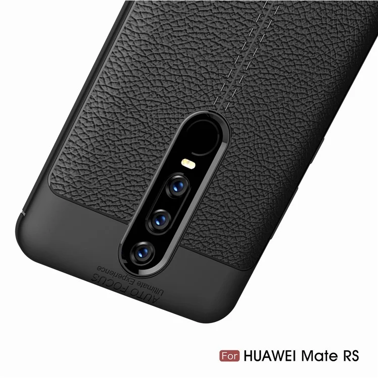 Litchi Texture TPU Back Case for Huawei Mate RS Porsche Design - Black