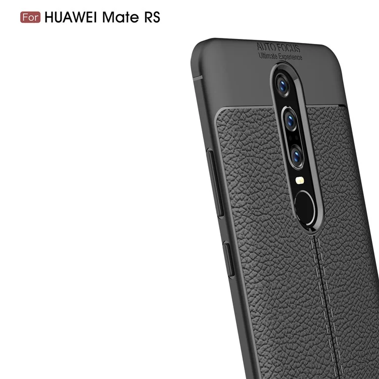 Litchi Texture TPU Back Case for Huawei Mate RS Porsche Design - Black
