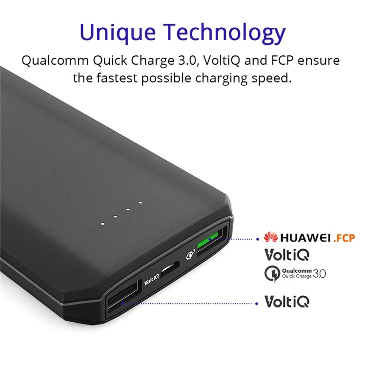 40Pcs TRONSMART Edge 10000mAh External Power Bank for iPhone Samsung etc