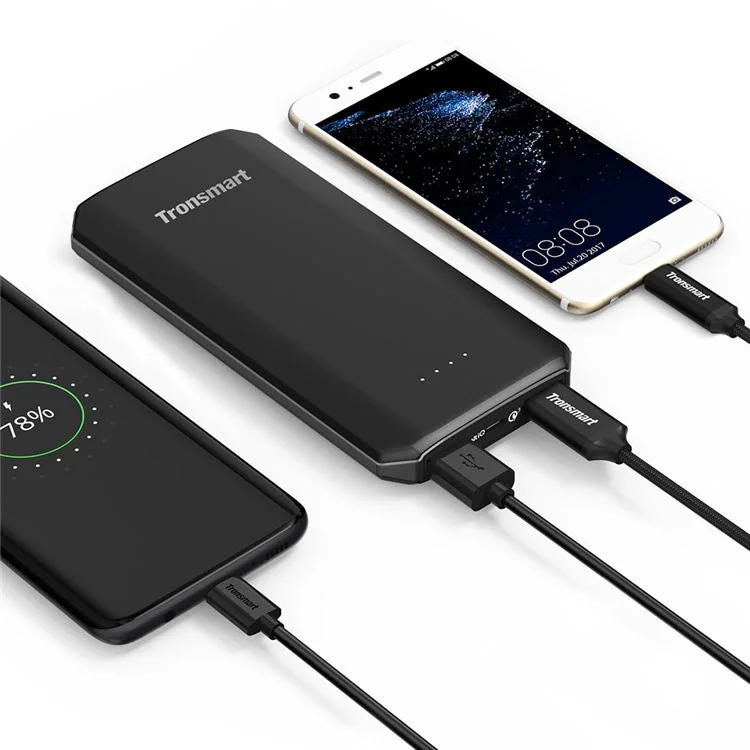 40Pcs TRONSMART Edge 10000mAh External Power Bank for iPhone Samsung etc