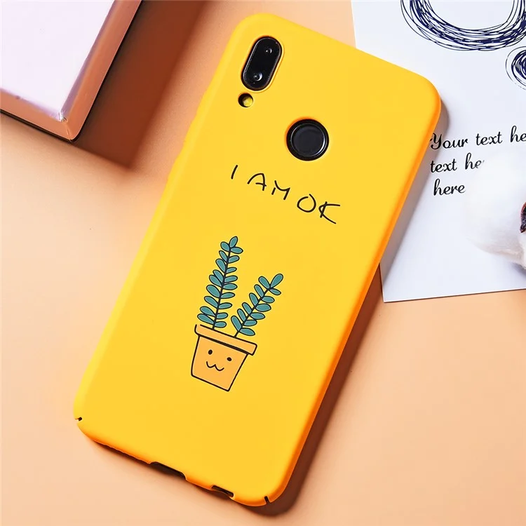 Pattern Printing Hard Plastic Case for Huawei P20 Lite / Nova 3e - Potted Plant