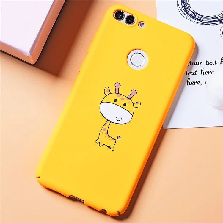 Pattern Printing Hard Shell Case for Huawei P Smart / Enjoy 7S - Giraffe