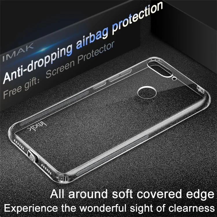 IMAK Anti-drop TPU Back Case + Screen Protector for Huawei Honor 7A/Honor 7A Pro/Y6 (2018)/Enjoy 8E