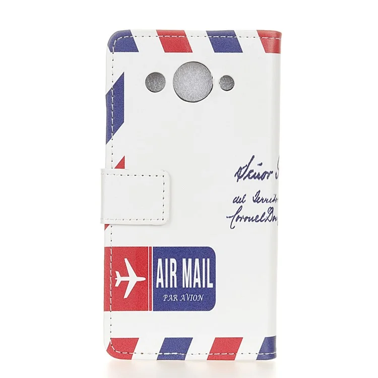 Pattern Printing Wallet Leather Shell for Huawei Y3 (2018) - Retro Envelope