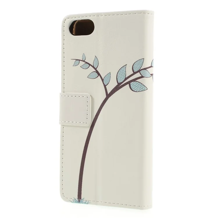 Patterned PU Leather Folio Wallet Stand Folio Case for Huawei Y5 Prime (2018) / Y5 (2018) - Owls