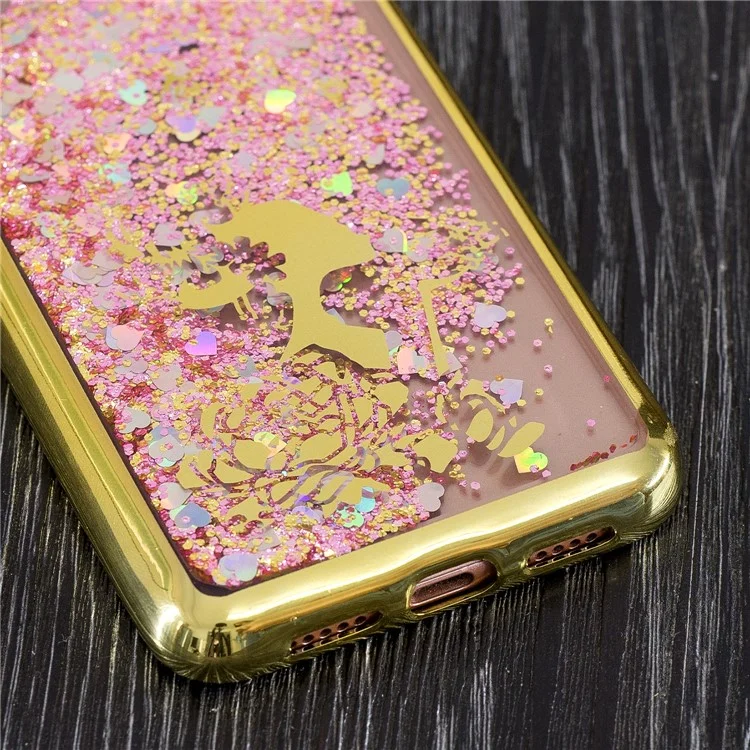 Liquid Glitter Powder Quicksand Electroplated TPU Case for Huawei P20 - Flower Girl