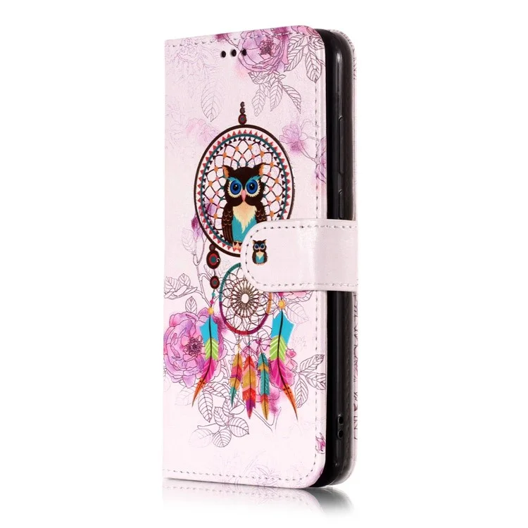Pattern Printing Embossed Wallet Leather Stand Case for Huawei P20 - Dream Catcher