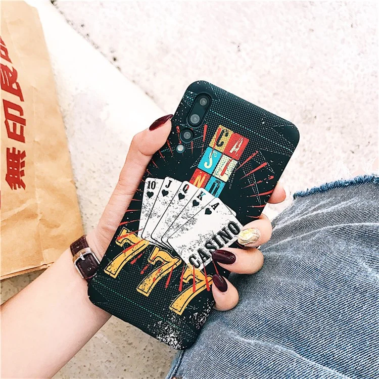Vintage Pattern Printing PC Back Cell Phone Cover for Huawei P20 Pro
