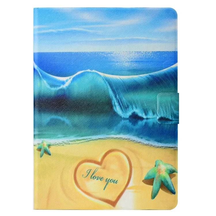 Pattern Printing Card Holder Stand Leather Case for Huawei MediaPad T3 10 - Summer Seaside