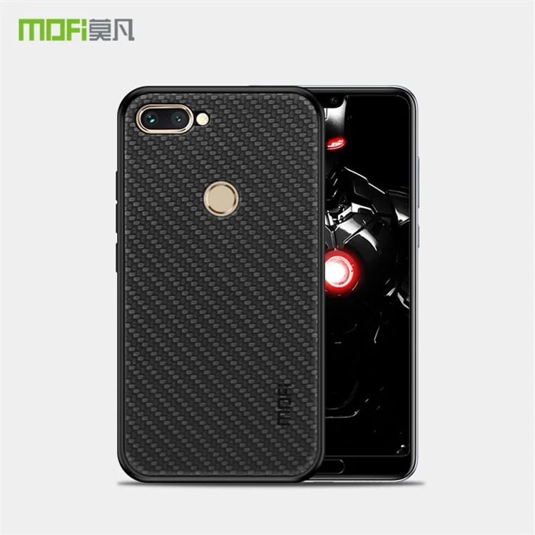 MOFI Honor Series Woven Texture PU Leather Coated PC + TPU Hybrid Case for Huawei Honor 9i (2018) 5.84-inch - Black