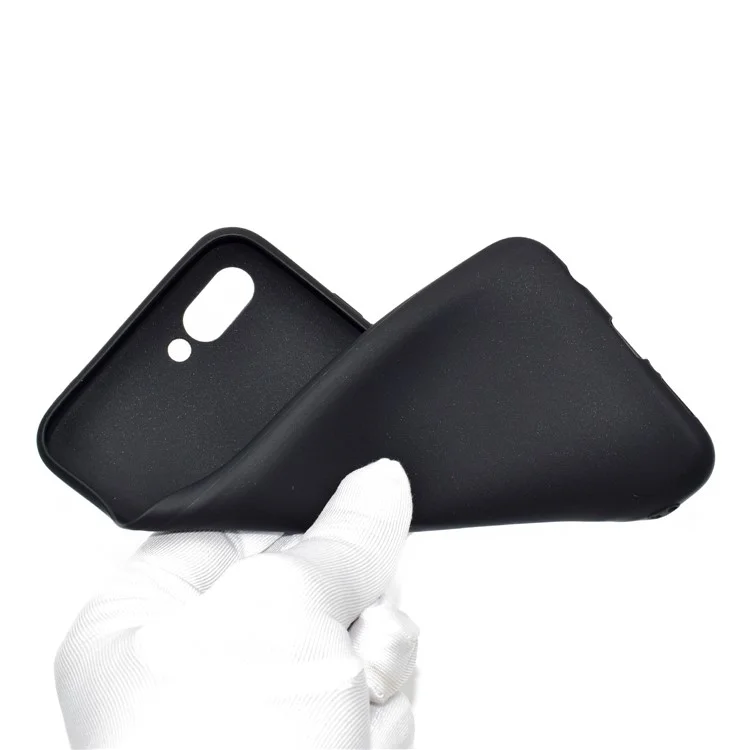 Solid Color Matte Soft TPU Phone Case for Huawei Honor 10 - Black