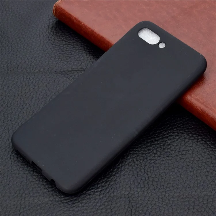 Solid Color Matte Soft TPU Phone Case for Huawei Honor 10 - Black