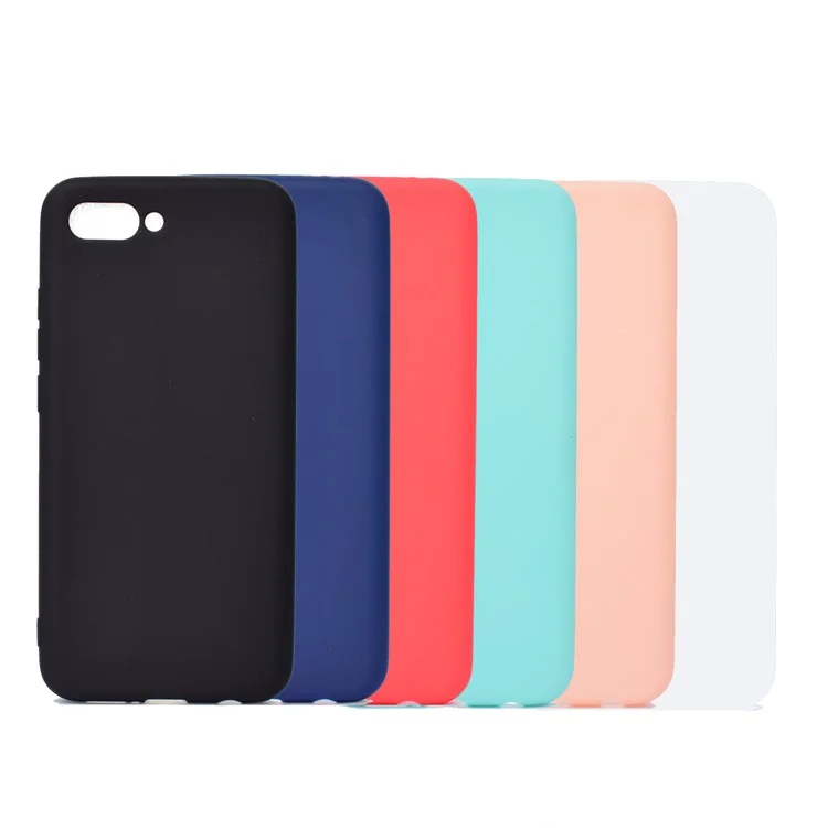 Solid Color Matte Soft TPU Phone Case for Huawei Honor 10 - Black