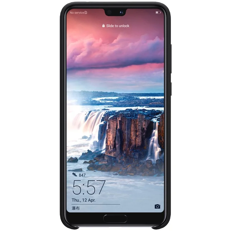 NILLKIN Flex Pure Series Liquid Silicone Cover Case for Huawei P20 - Black