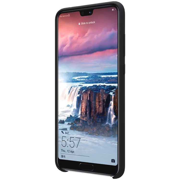 NILLKIN Flex Pure Series Liquid Silicone Cover Case for Huawei P20 - Black