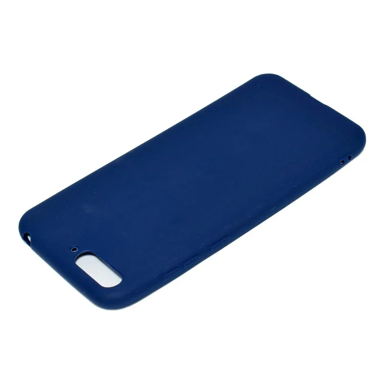 Dark Blue - Solid Color Matte Soft TPU Phone Case for Huawei Y6 (2018)/Honor 7A (without Fingerprint Sensor)