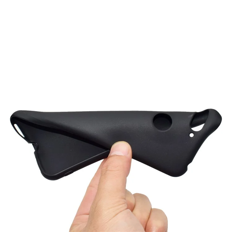 Black - Solid Color Matte Soft TPU Phone Cover for Huawei Honor 7C / Enjoy 8 / Y7 Prime (2018)