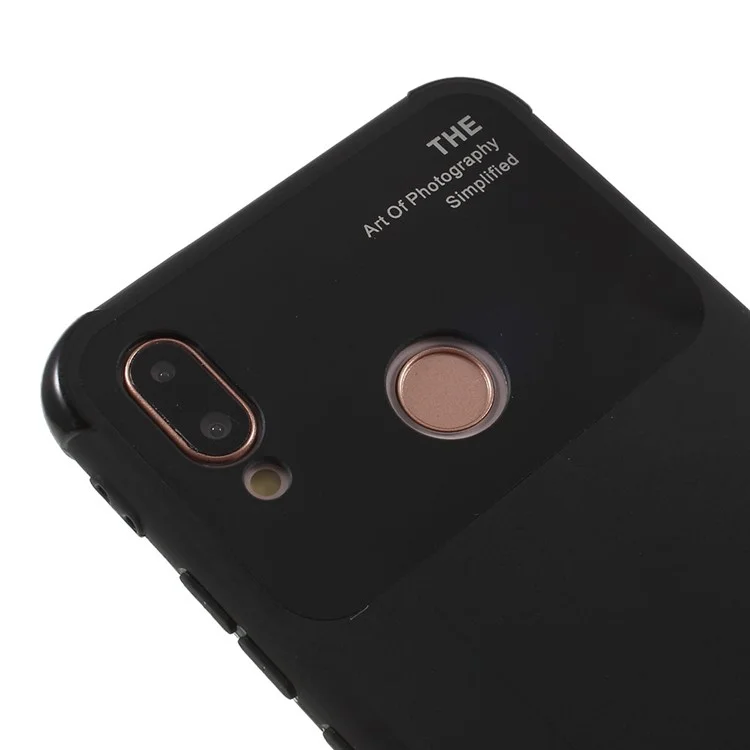 Drop Resistance PC TPU Hybrid Back Cover for Huawei P20 Lite / Nova 3e - Black