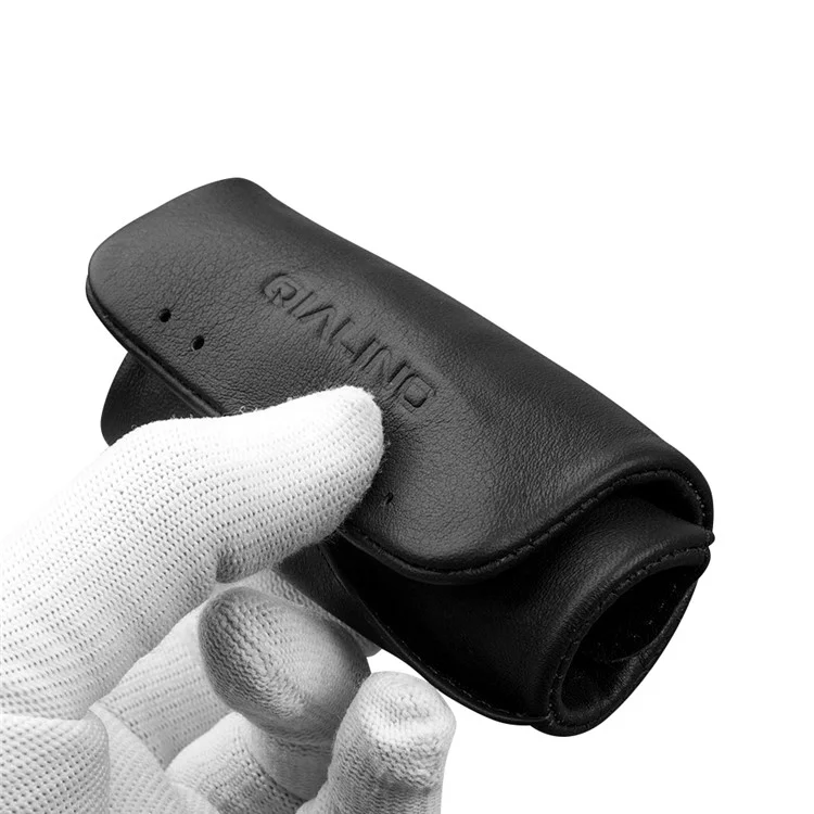 Black - QIALINO Genuine Cowhide Leather Pouch Case with Card Slot for Xiaomi Mi 8 (6.21-inch)