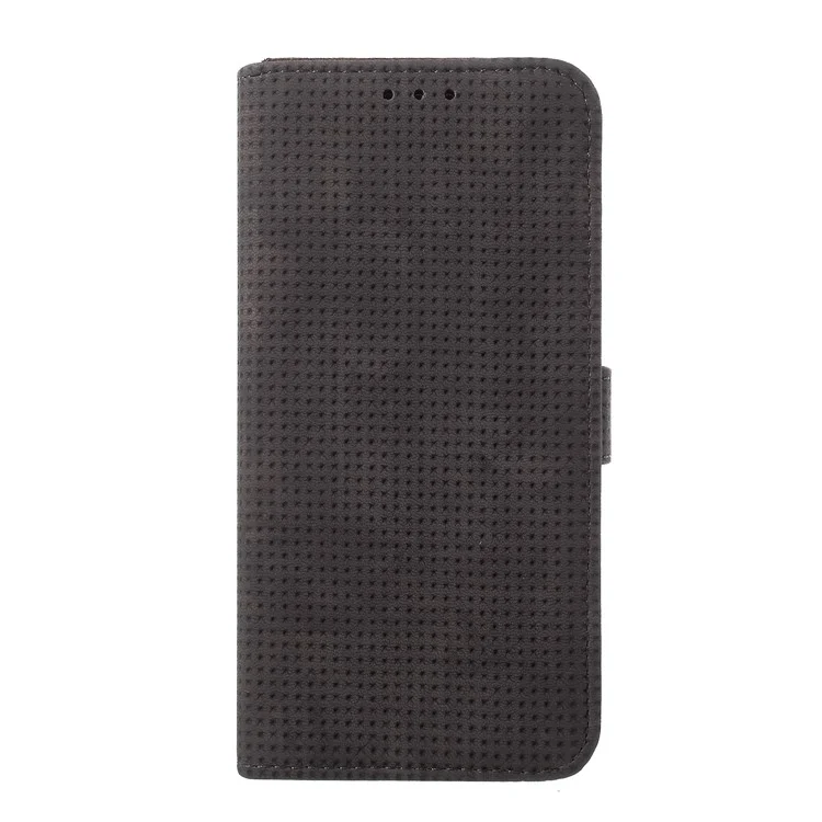 Mesh Pattern Retro Leather Wallet Stand Case for Huawei P20 Pro - Grey