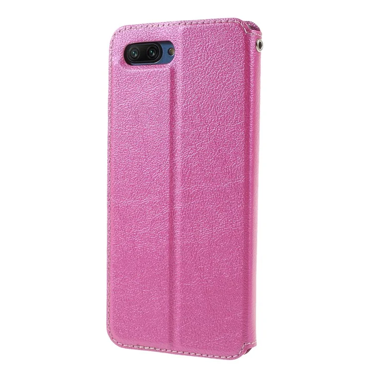 For Huawei Honor 10 Card Holder Stand Auto-absorbed Leather Case - Rose