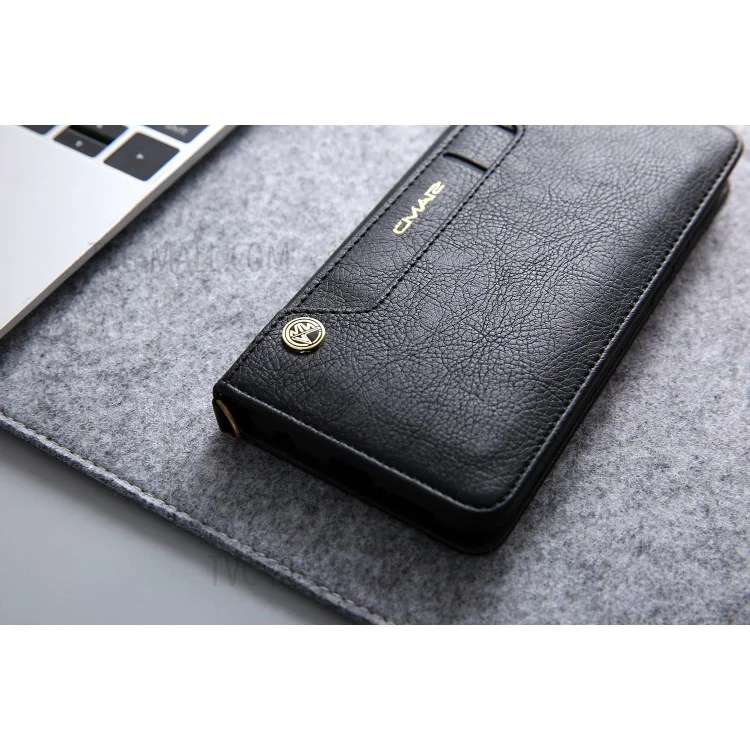 CMAI2 PU Leather Card Slots Flip Case with Stand for Huawei P20 - Black