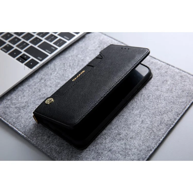 CMAI2 PU Leather Card Slots Flip Case with Stand for Huawei P20 - Black