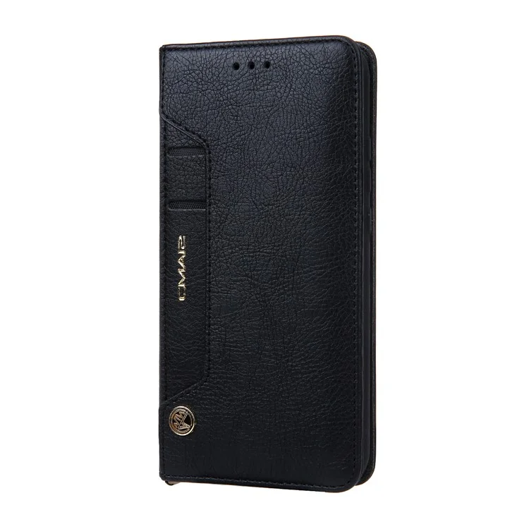 CMAI2 PU Leather Card Slots Flip Case with Stand for Huawei P20 - Black