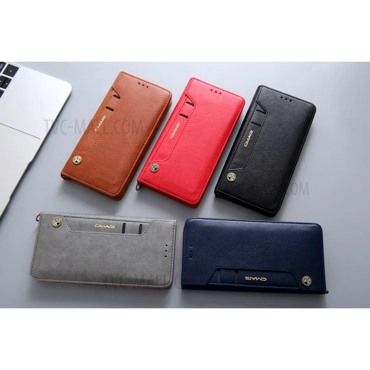 CMAI2 PU Leather Card Slots Flip Case with Stand for Huawei P20 - Black