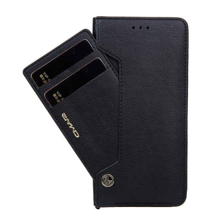 CMAI2 PU Leather Card Slots Flip Case with Stand for Huawei P20 - Black