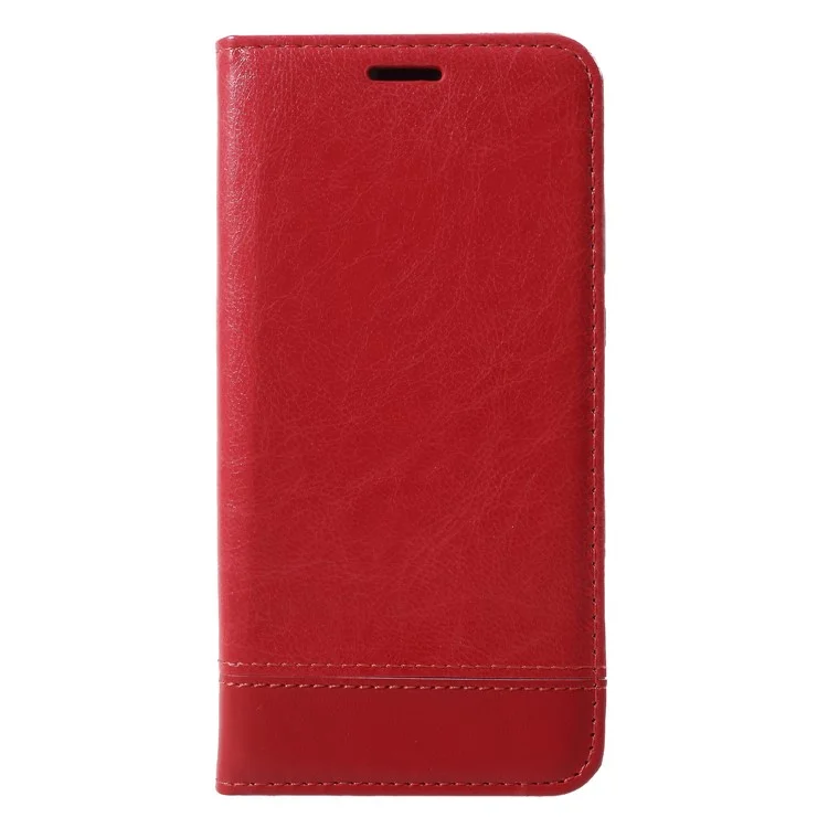 For Huawei P20 Pro Splicing PU Leather Auto-absorbed Stand Phone Case with Card Slots - Red
