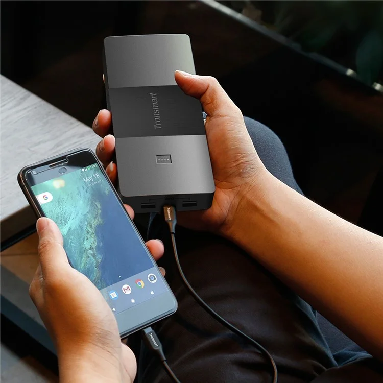 TRONSMART PBD20 Brio 20100mAh Large Capacity External Power Bank with PD Type-C Port + Two USB Ports