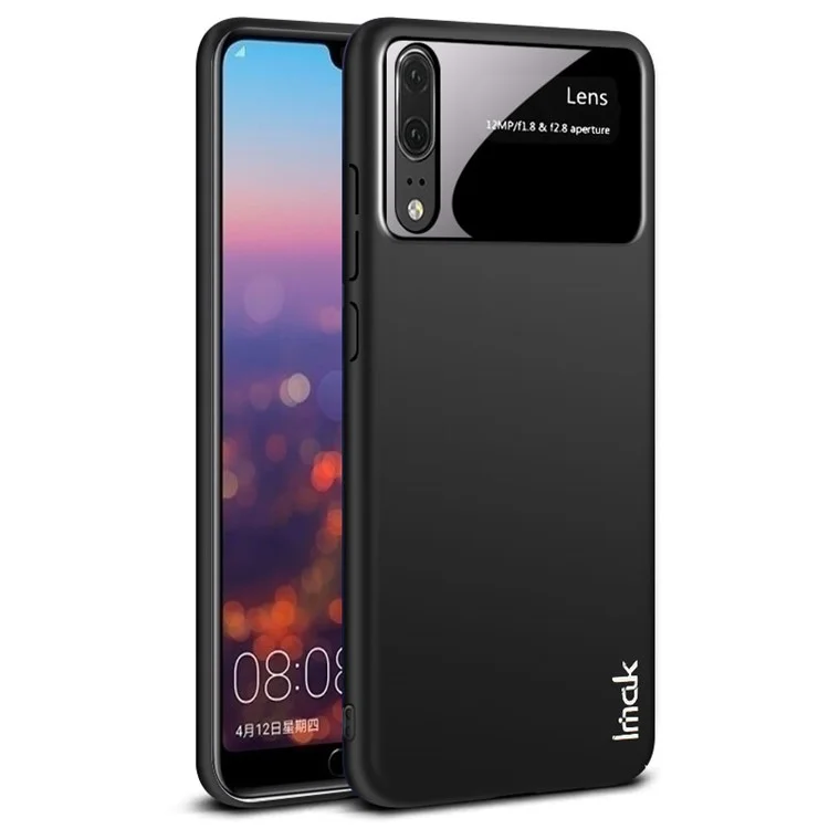 IMAK Jazz Lens Skin Feel Hard PC Case + Screen Protector Film for Huawei P20 - Black
