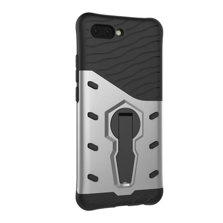 Armor PC + TPU Hybrid Case with Kickstand for Huawei Honor 10 - Silver