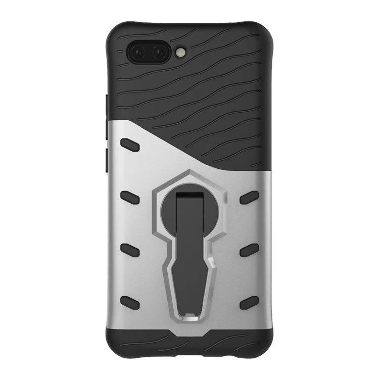 Armor PC + TPU Hybrid Case with Kickstand for Huawei Honor 10 - Silver