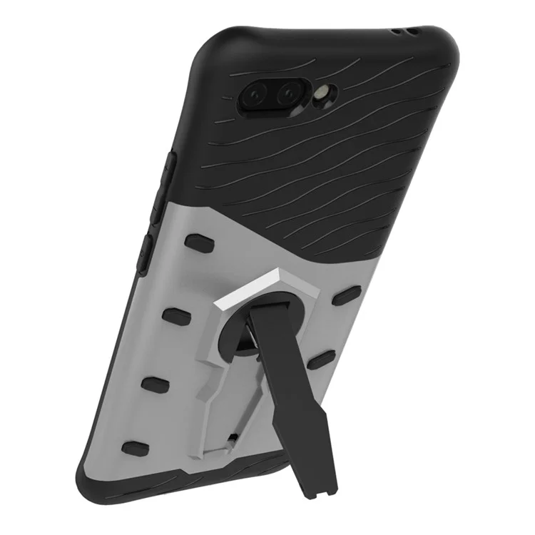 Armor PC + TPU Hybrid Case with Kickstand for Huawei Honor 10 - Silver