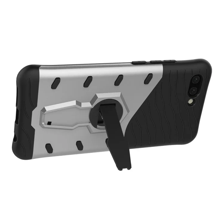 Armor PC + TPU Hybrid Case with Kickstand for Huawei Honor 10 - Silver