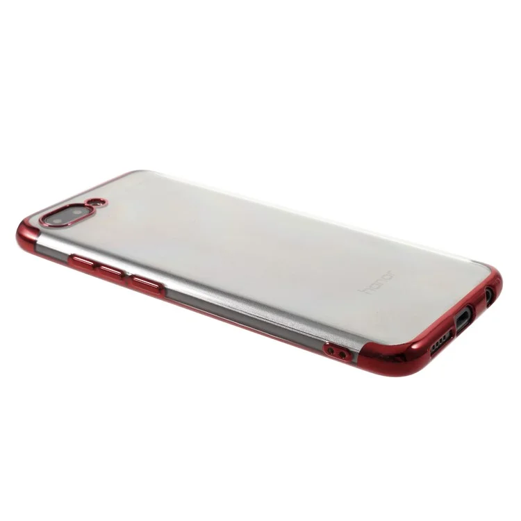 Electroplated Soft TPU Back Case for Huawei Honor 10 - Red