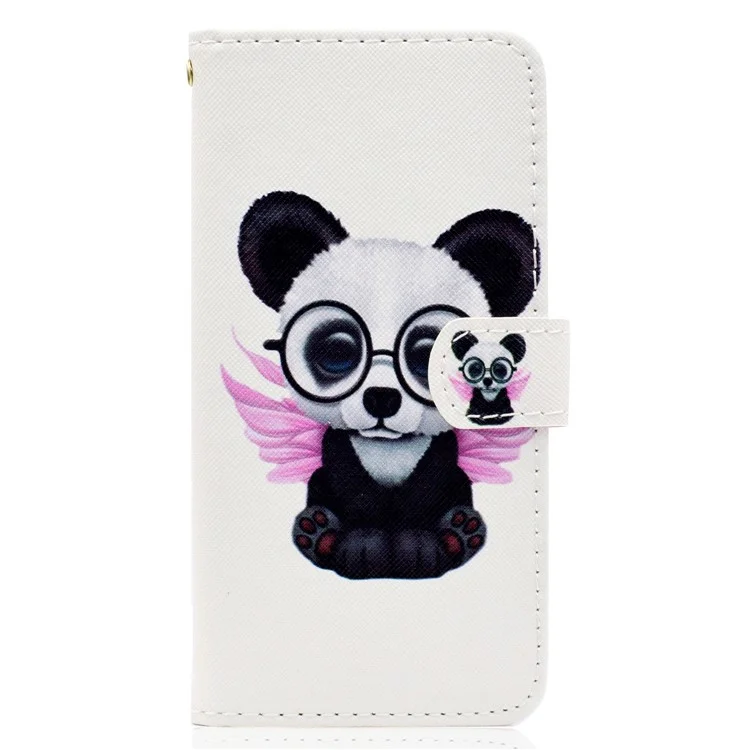 Pattern Printing Cell Phone Leather Wallet Case for Huawei P20 - Cartoon Pattern
