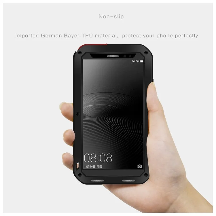 LOVE MEI Shockproof Dropproof Dustproof Case for Huawei Mate 8 / Ascend Mate8 - Black