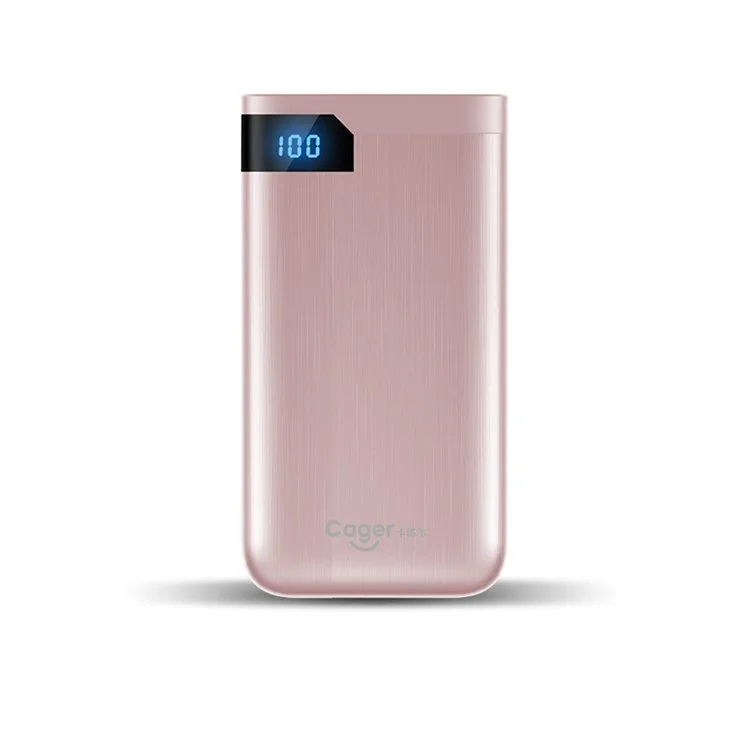 CAGER S55 5000mAh Dual USB External Power Bank for iPhone Samsung LG Huawei - Pink