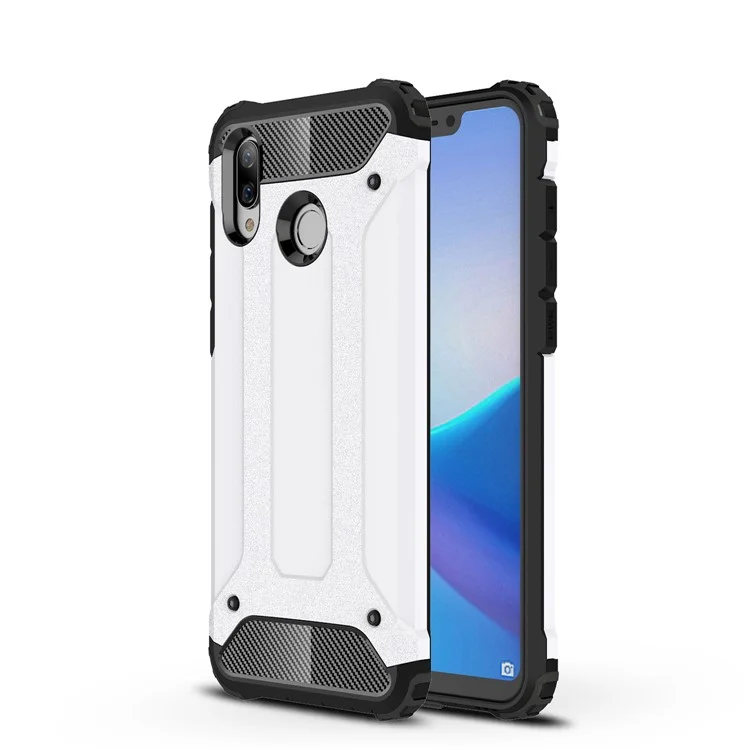 Armor Guard Plastic + TPU Hybrid Protector Cover for Huawei Honor Play - White