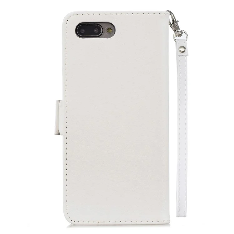 Butterfly Pattern Leather Wallet Stand Phone Cover for Huawei Honor 10 - White