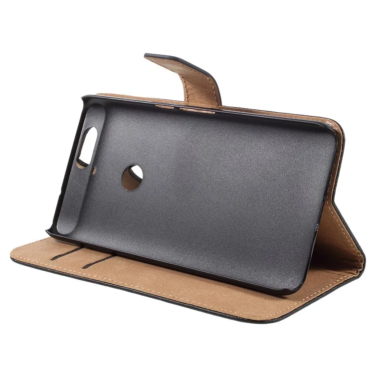 For Huawei Nexus 6P Split Genuine Leather Wallet Case Cover