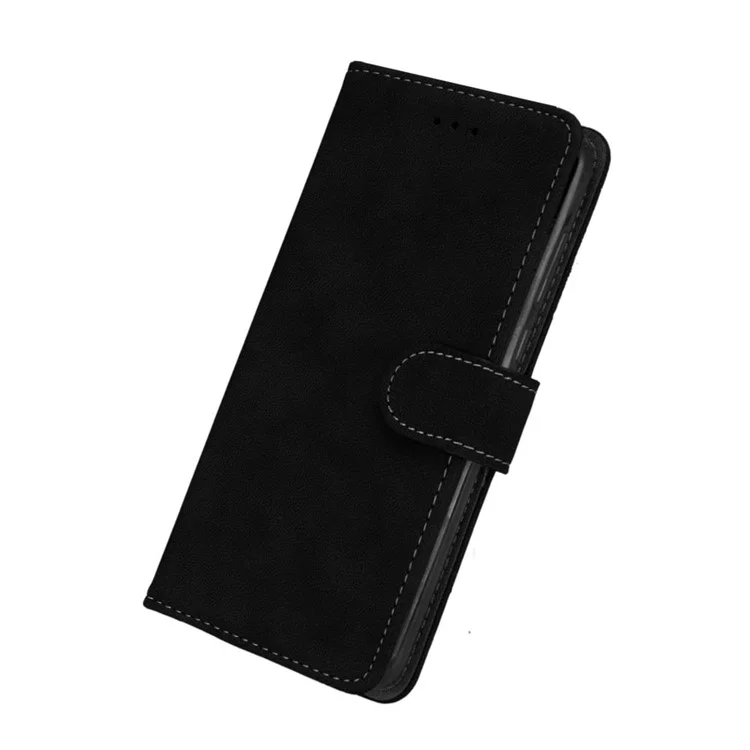 Matte Surface Leather Wallet Case for Huawei Mate 10 Lite / nova 2i / Maimang 6 / Honor 9i (India) - Black