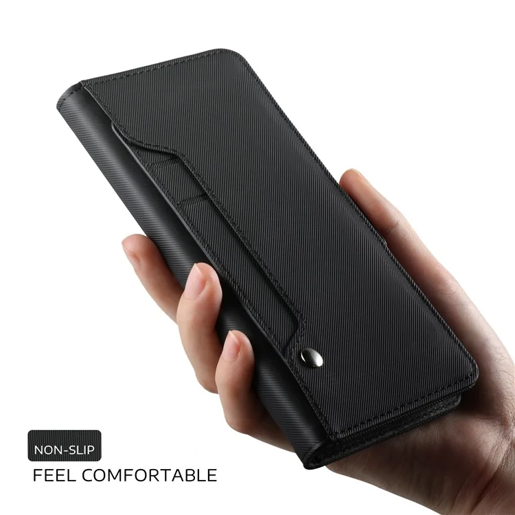 For Huawei Enjoy 8E / Honor 7A Pro / Honor 7A (with Fingerprint Sensor) Leather Wallet Stand Mobile Casing with Makeup Mirror - Black