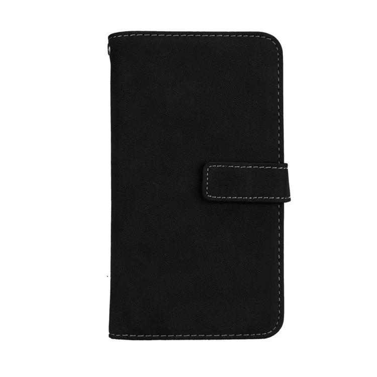 Matte Surface 9 Slots PU Leather Stand Case for Huawei Maimang 6/Honor 9i (India)/Mate 10 Lite/nova 2 - Black