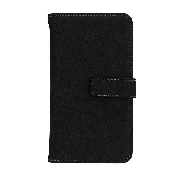 For Huawei Mate 10 Matte Surface 9 Slots Wallet PU Leather Case with Bracket - Black