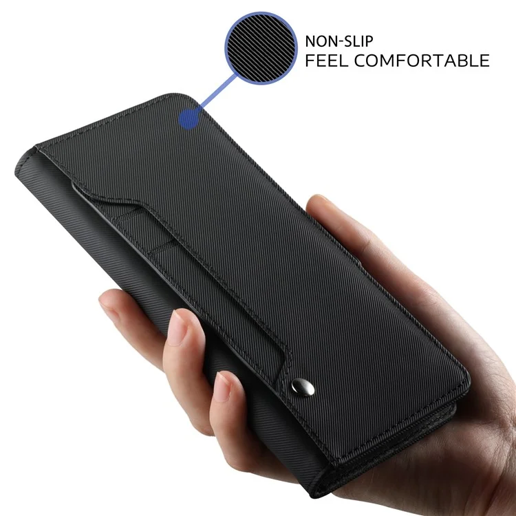 Leather Wallet Stand Case and Makeup Mirror for Huawei P20 - Black