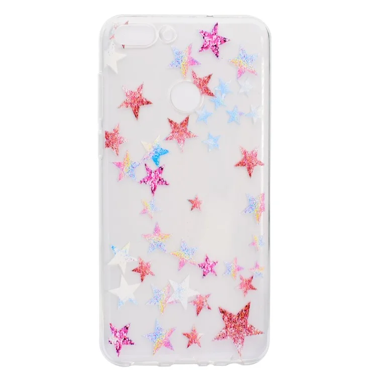 Pattern Printing Soft TPU Back Case for Huawei Honor 9 Lite/Honor 9 Youth Edition - Glitter Stars